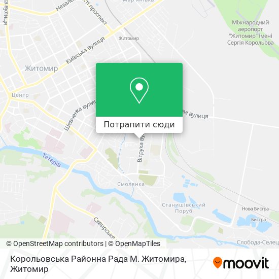 Карта Корольовська Районна Рада М. Житомира