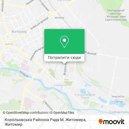 Карта Корольовська Районна Рада М. Житомира