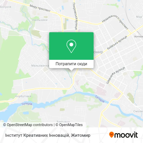 Карта Інститут Креативних Інновацій