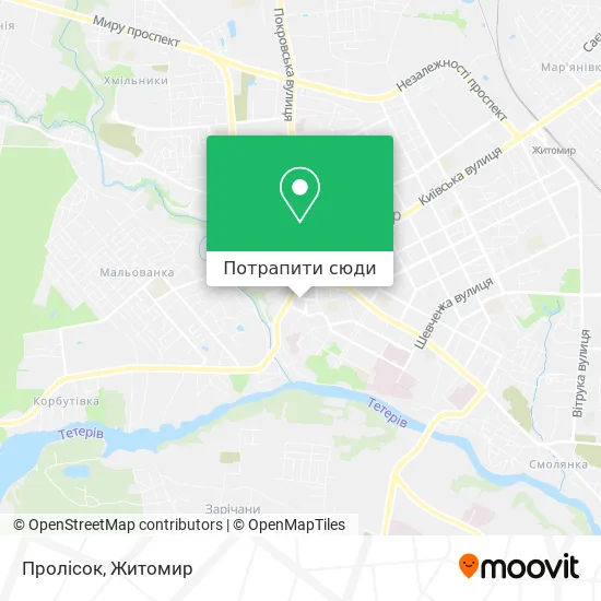 Карта Пролісок