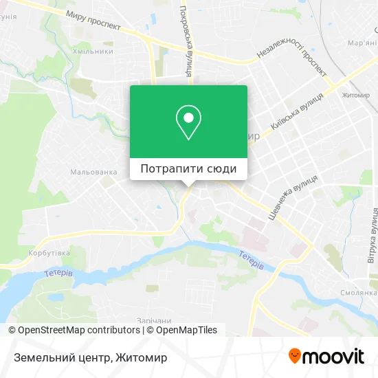 Карта Земельний центр