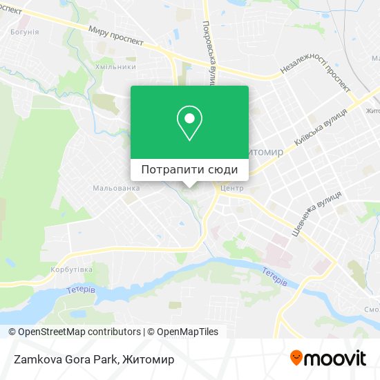 Карта Zamkova Gora Park