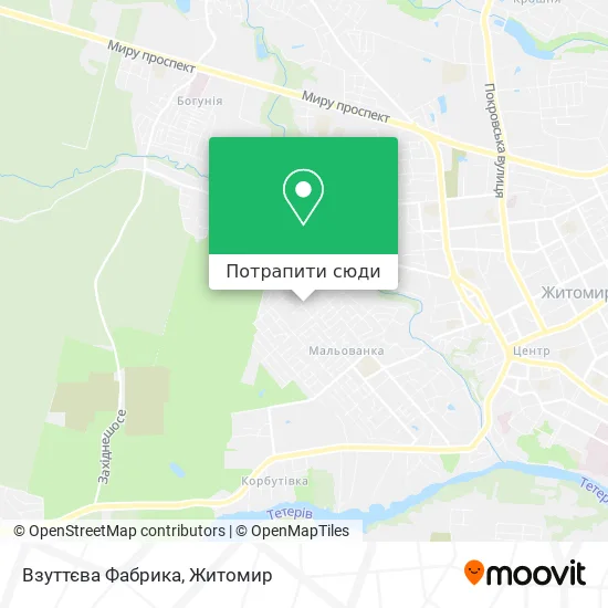 Карта Взуттєва Фабрика