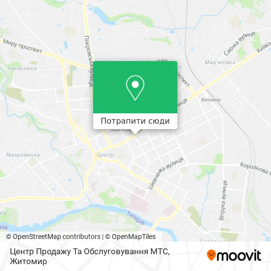 Карта Центр Продажу Та Обслуговування МТС