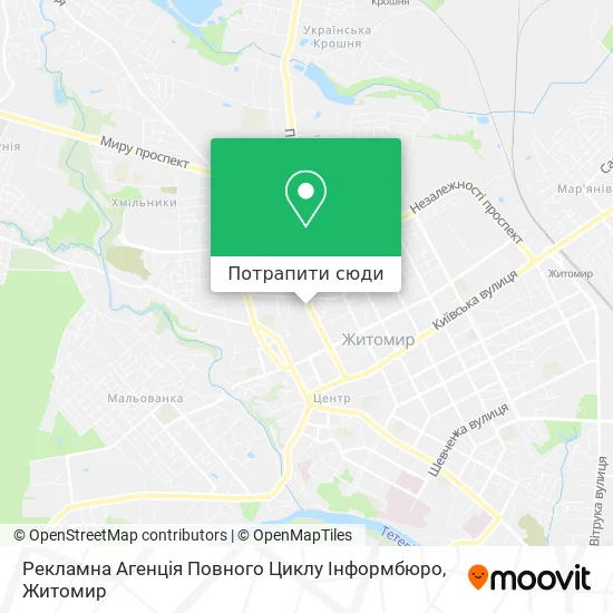 Карта Рекламна Агенція Повного Циклу Інформбюро