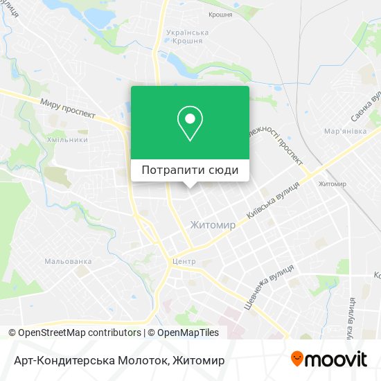 Карта Арт-Кондитерська Молоток