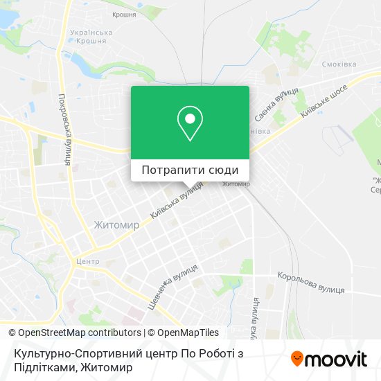 Карта Культурно-Спортивний центр По Роботі з Підлітками