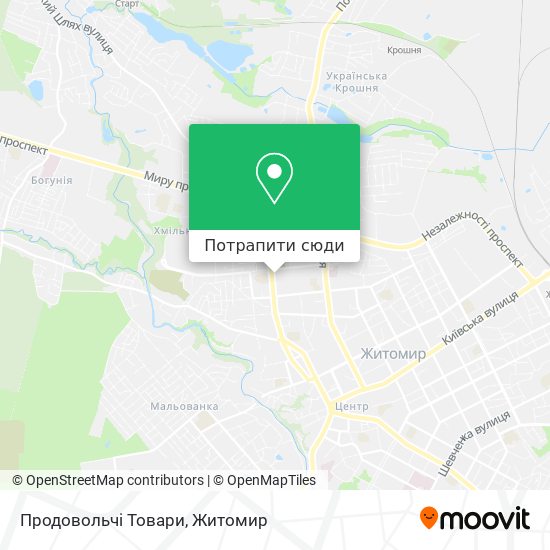 Карта Продовольчі Товари