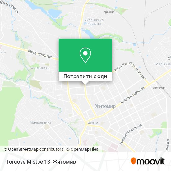 Карта Torgove Mistse 13