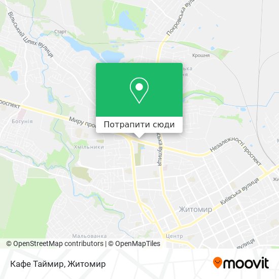 Карта Кафе Таймир
