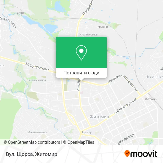 Карта Вул. Щорса