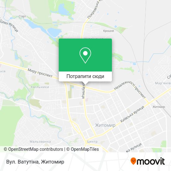 Карта Вул. Ватутіна