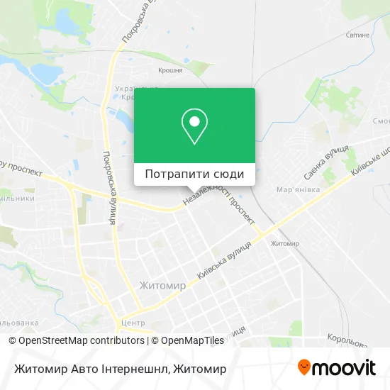 Карта Житомир Авто Інтернешнл