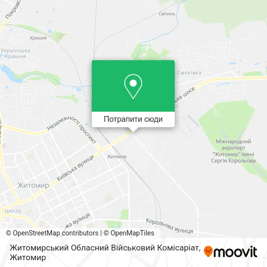 Карта Житомирський Обласний Військовий Комісаріат