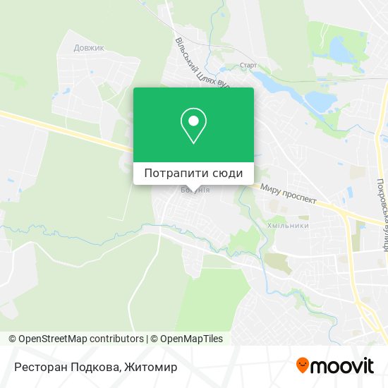 Карта Ресторан Подкова