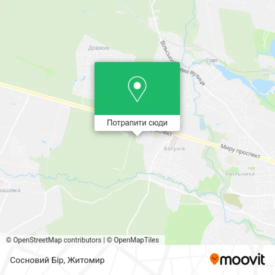 Карта Сосновий Бір