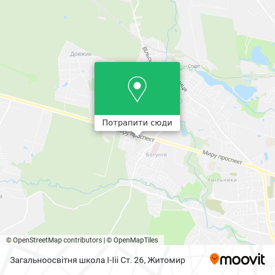 Карта Загальноосвітня школа І-Ііі Ст. 26