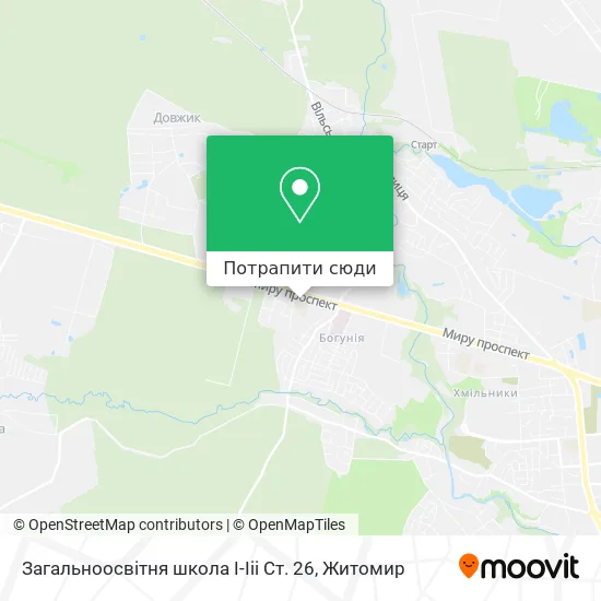 Карта Загальноосвітня школа І-Ііі Ст. 26