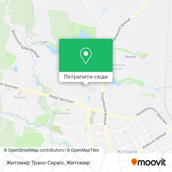 Карта Житомир Транс-Сервіс