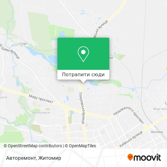 Карта Авторемонт