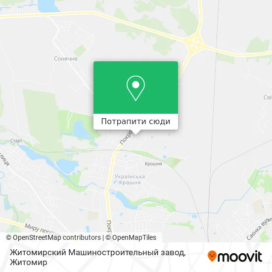 Карта Житомирский Машиностроительный завод