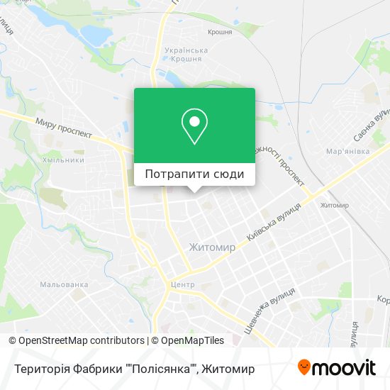 Карта Територія Фабрики ""Полісянка""