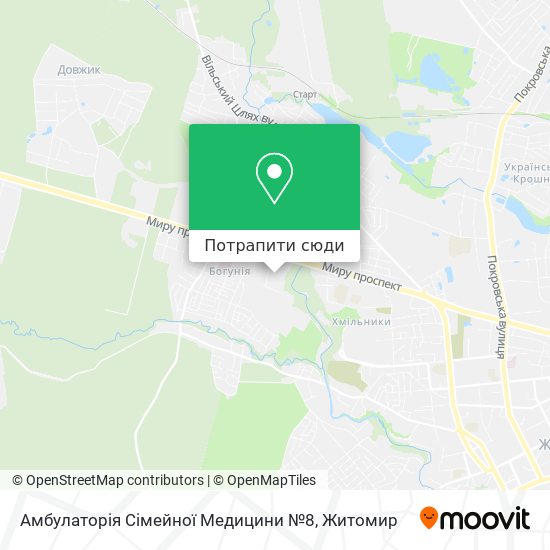 Карта Амбулаторія Сімейної Медицини №8
