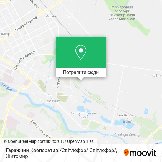 Карта Гаражний Кооператив /Світлофор/ Світлофор/