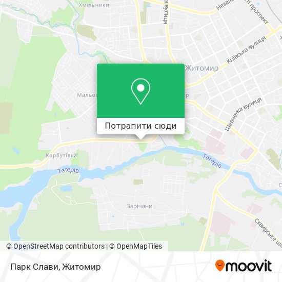 Карта Парк Слави