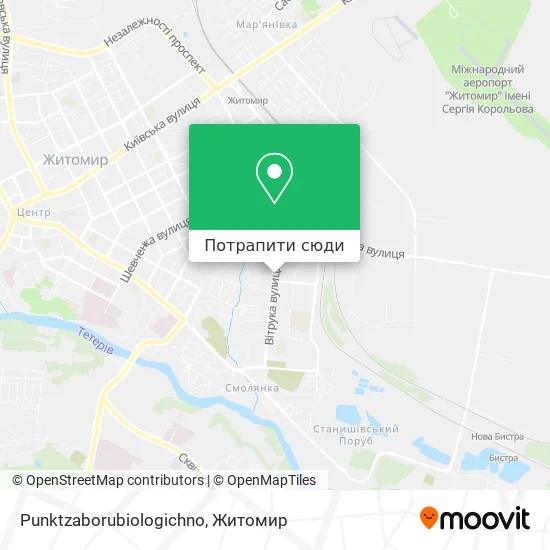 Карта Punktzaborubiologichno