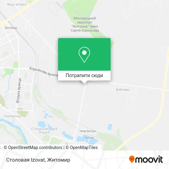 Карта Столовая Izovat