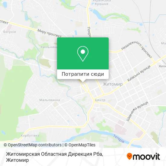 Карта Житомирская Областная Дирекция Рба
