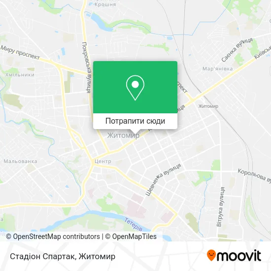 Карта Стадіон Спартак