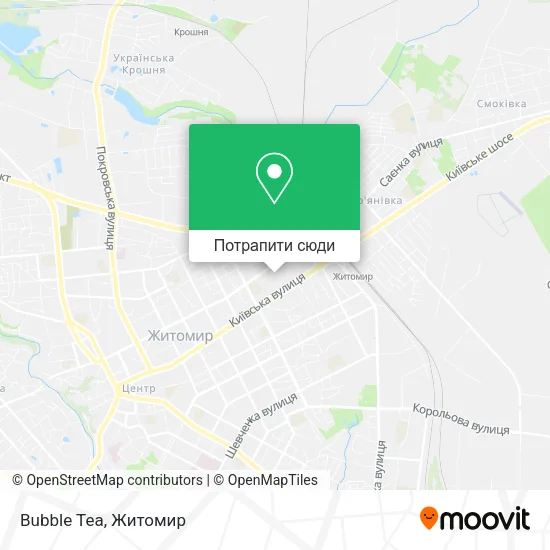 Карта Bubble Tea