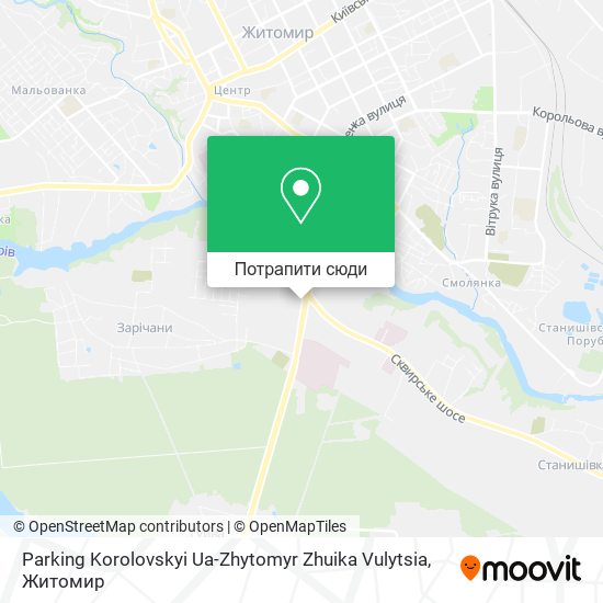 Карта Parking Korolovskyi Ua-Zhytomyr Zhuika Vulytsia