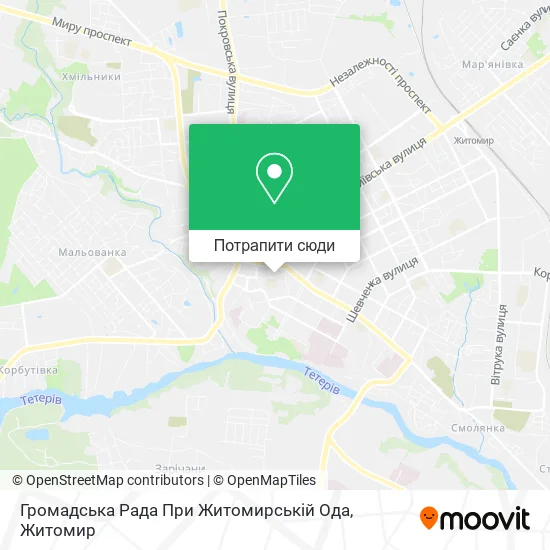 Карта Громадська Рада При Житомирській Ода