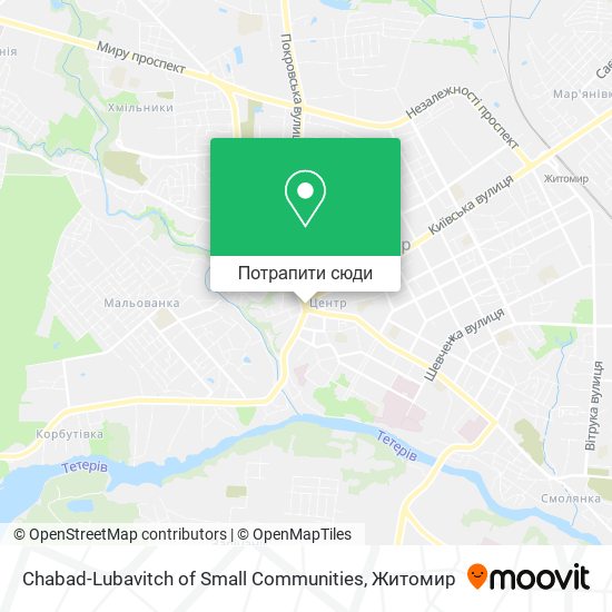 Карта Chabad-Lubavitch of Small Communities