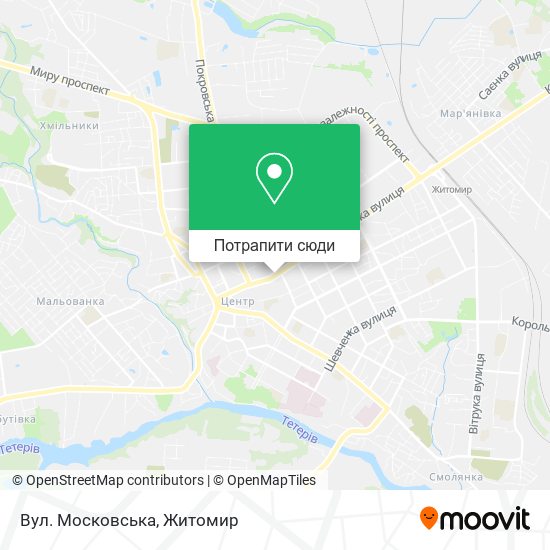 Карта Вул. Московська