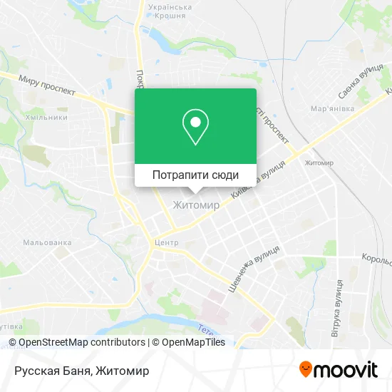 Карта Русская Баня