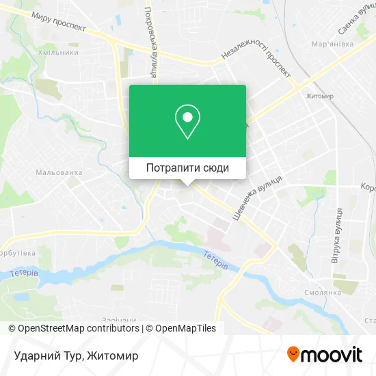 Карта Ударний Тур
