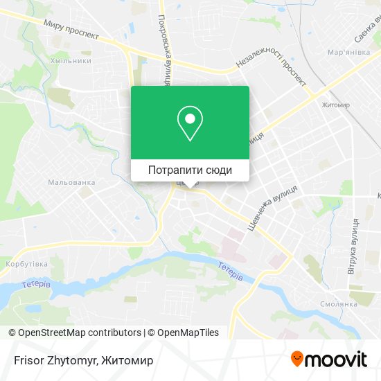 Карта Frisor Zhytomyr