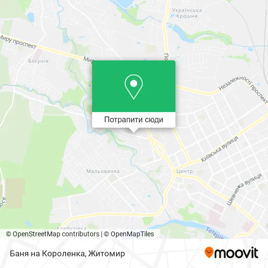 Карта Баня на Короленка