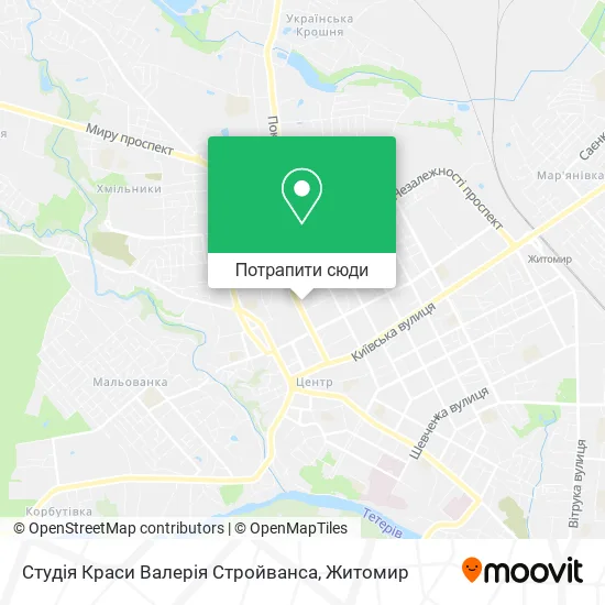 Карта Студія Краси Валерія Стройванса