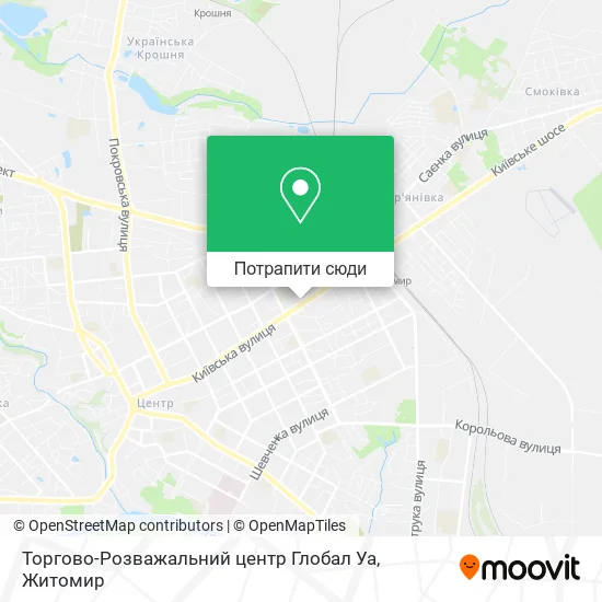 Карта Торгово-Розважальний центр Глобал Уа