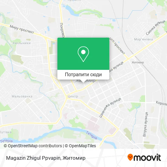 Карта Magazin Zhigul Ppvapin