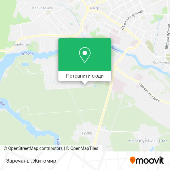 Карта Заречаны