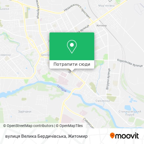 Карта вулиця Велика Бердичівська