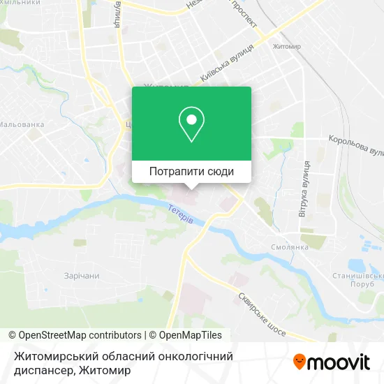Карта Житомирський обласний онкологічний диспансер