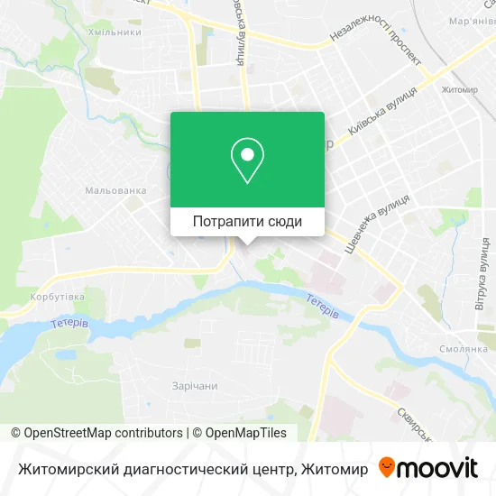 Карта Житомирский диагностический центр