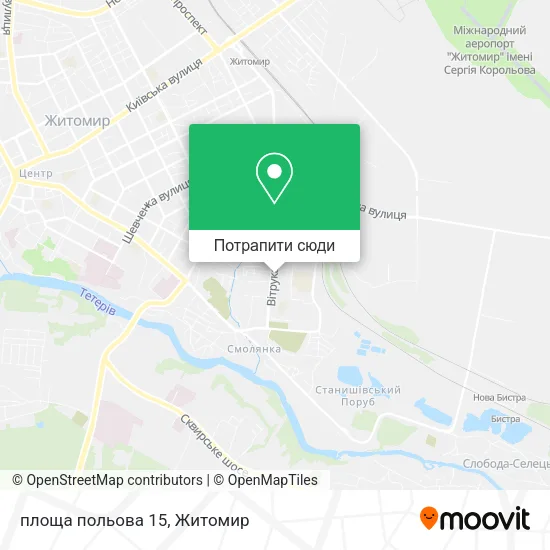 Карта площа польова 15